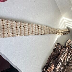 Classic Beige Patterned Men's Tie